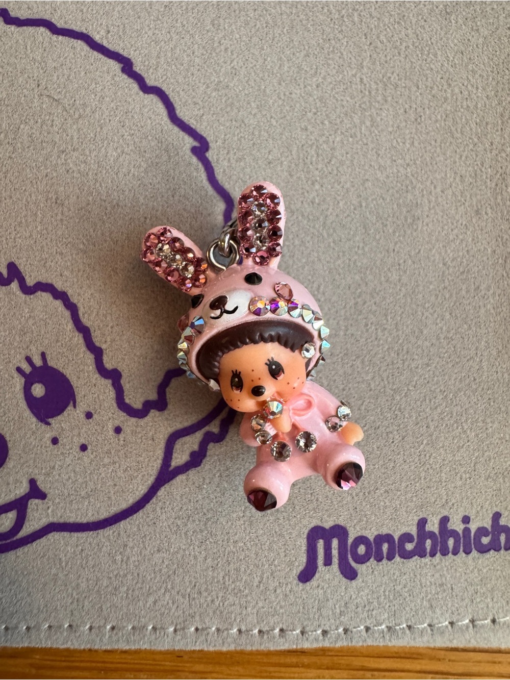 Monchhichi x Swarovski 100% Authentic Charm and Necklace